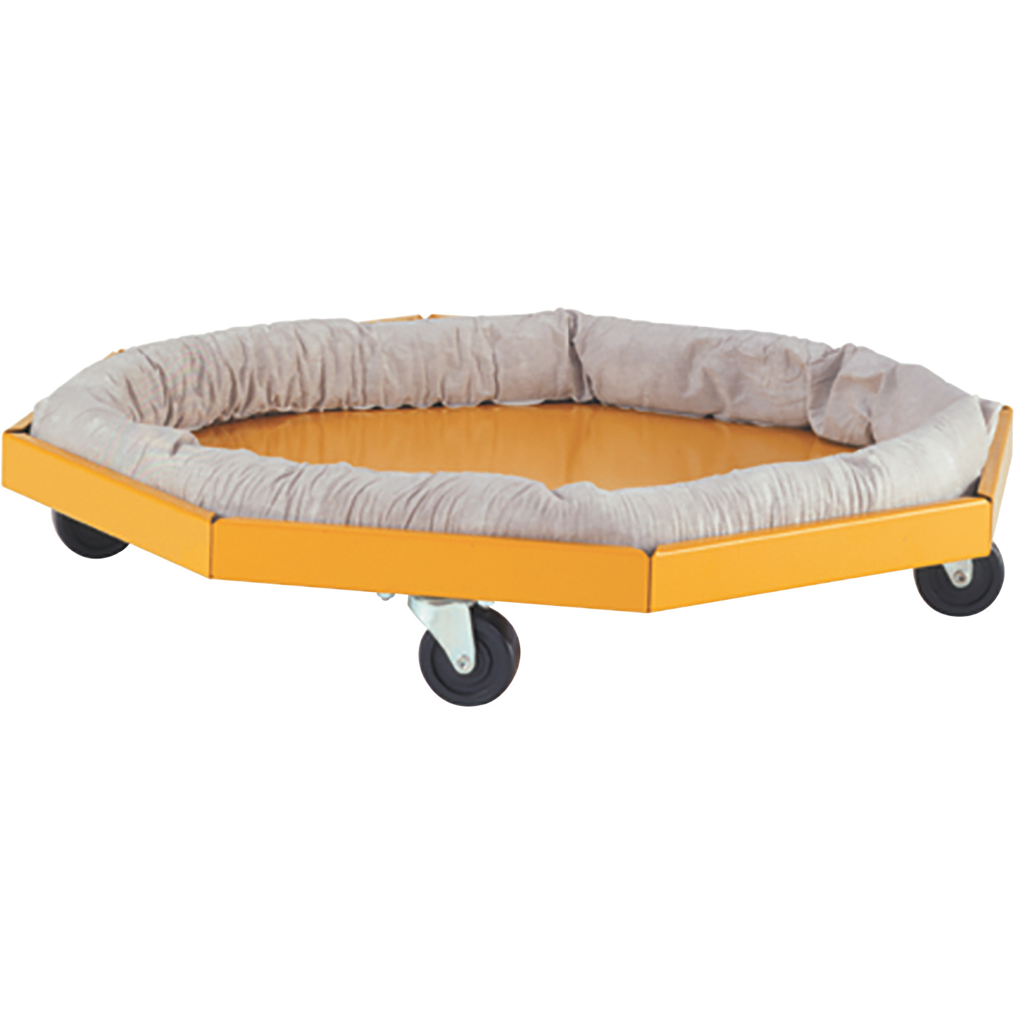 Valley Craft Drum Dolly, Universal, Absorbent Sock, Enclosed Steel Base, 1000-Lb. Capacity, Model# F89713A6